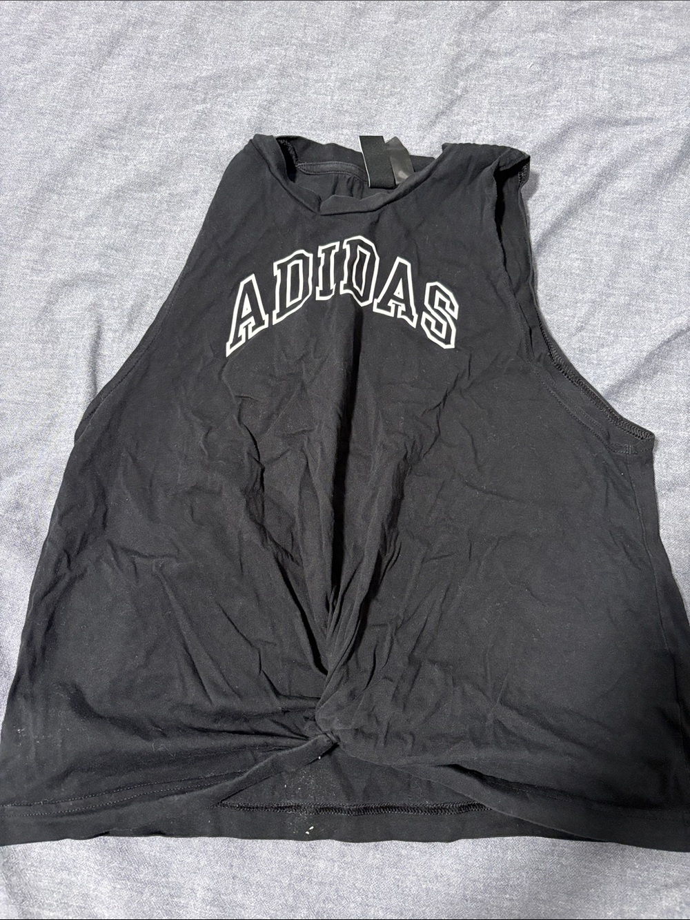 adidas Black Women’s Sleeveless Tank with White Logo